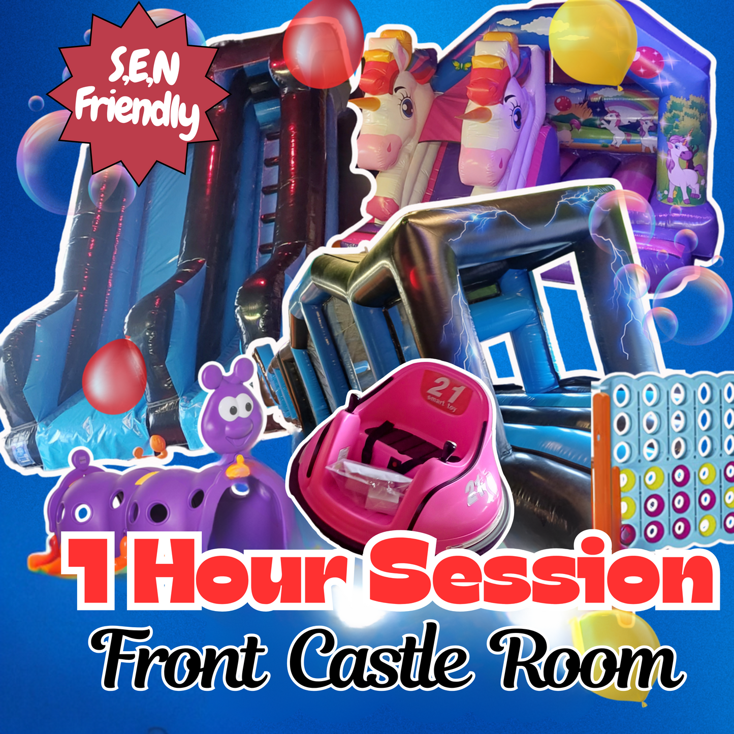 1 hour Big Bouncy Castles & Disco Party