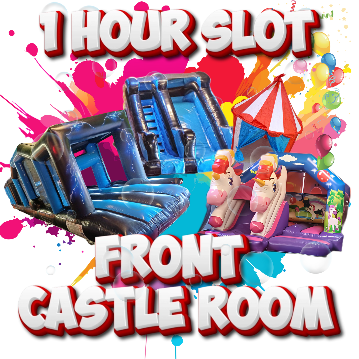 1 hour Big Bouncy Castles & Disco Party